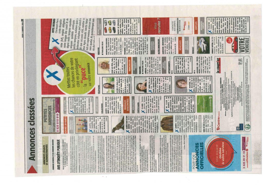 annonces officielles le courier du Loiret
